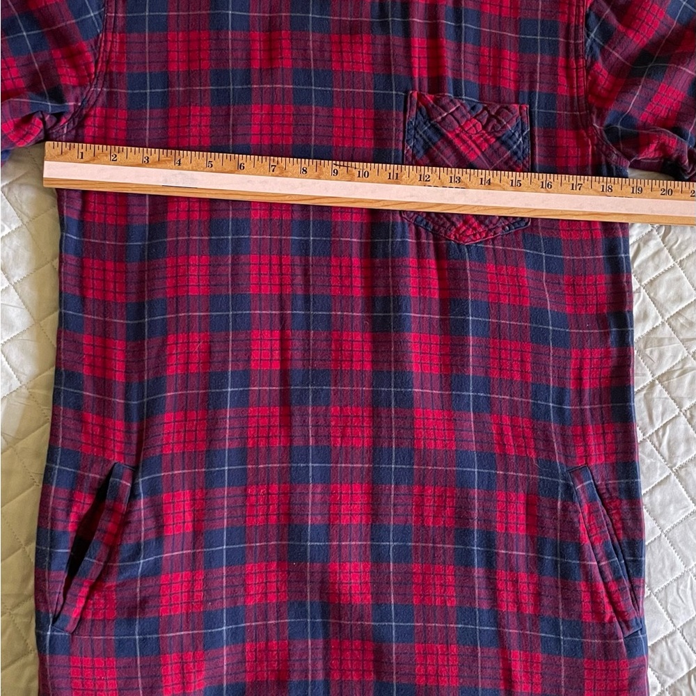 Madewell Edina Red and Blue Plaid Flannel Mini Dress - Picture 6 of 10